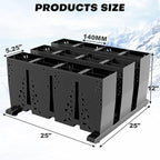 Ski Storage Rack for Garage, 12 Pair Heavy Duty Steel Freestanding Ski Storage Organizer, Indoor Ski Holder Racks for Home and Garage Storage