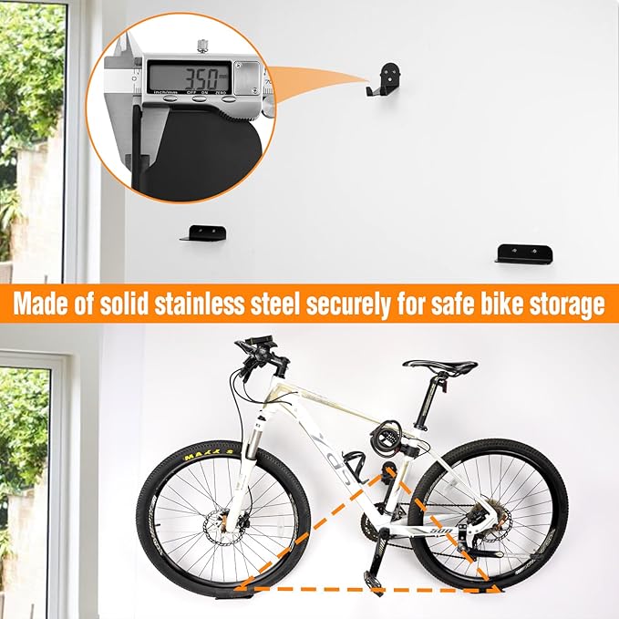 Eapele Bike Pedal Hanger Bicycle Wall Mount Horizontal Hanger, Heavy-duty 10GA Steel Plates Made, Support to 150lb, Compatible with Platform Pedal, Clipless Pedal, and Hybrid Pedal（3pcs）