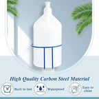 Hicarer 4 Pcs One Gallon Jug Storage Rack Wall Mounted Heavy Duty Steel Wall Rack for 1 Gallon Bottle Round Water Jug Holder with Hardware Hand Sanitizer 6-3/4" W x 5" H x 6-1/2" D (Blue)