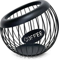 Coffee Pod Holder,K Cup Holders for Counter,Coffee Bar Accessories & Decor,Large Capacity Keurig K-cup Organizer, Nespresso Vertuo Station Organizer,Metal Pods Storage (Black)