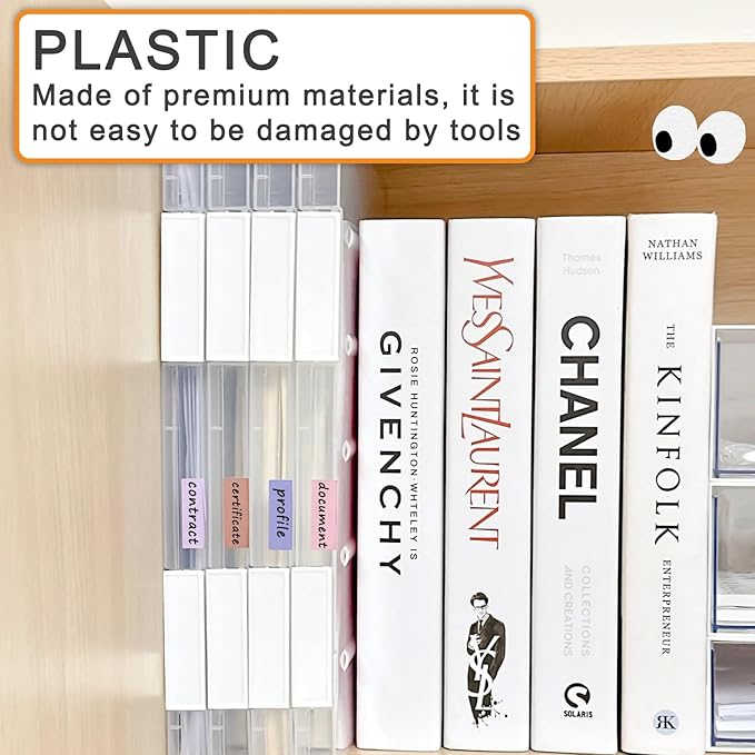 6 Pack A4 File Portable Project Case, Plastic Storage Box for 8.5" x 11" Letter Paper, Documents Magazines Holder Scrapbook Paper Storage Boxes (blue)