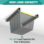 EVERHANGER Ceiling Storage Rack, Heavy Duty Overhead Garage Storage Rack, Adjustable Ceiling Bin Storage System, 6 Sets for 5 Bins, 26 Inch