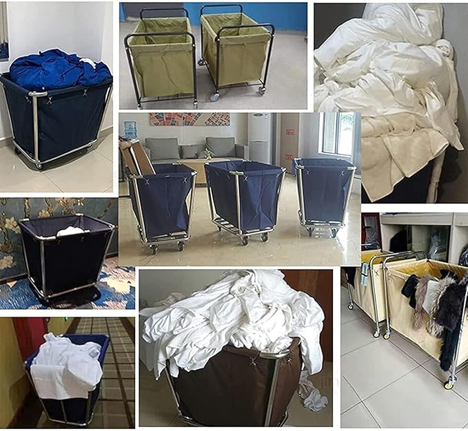 Laundry basket liner, Laundry cart liner bag,400L Rectangle Removable Liner Bag For Rolling Basket,Detachable Storage Bags For Trolley, For, Hotel, Cleaning Car(A)