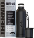 Vacuum Insulated Thermo 34oz, Stainless Steel Coffee Bottle for Hot & Cold Drinks, Leak Proof Travel Thermos Flask with Cup Lid, Tea Bottle for Home, Office & Camping