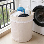 3PCS Removable Laundry Basket Liner Washable Cloth Insert Cover for Home Decor and Seasonal Parties Accessories - Brown