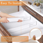 Bamboo Drawer Dividers,17-22" Adjustable Kitchen Drawer Organizer for Clothes,4 Pack Expandable Drawer Organization Separators for Bedroom,Bathroom,Dresser and Office,White