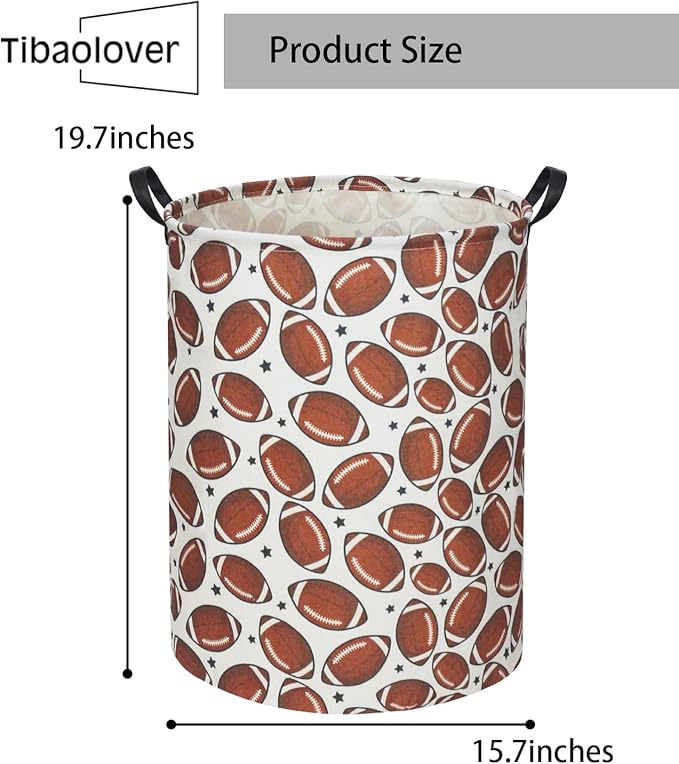 Football Kids Laundry Basket Baby Hamper Toy Storage Bin for Boys Room Decor Baby Nursery Hamper Gift Baskets