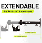 Vibrelli Bike Wall Mount - Horizontal Storage Rack for Hanging Bicycles in Garage - Adjustable Bike Hanger, Holder - Wall Bike Rack Hooks for Bicycle