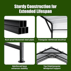 Metal Carport Heavy Duty 20x20ft Outdoor Galvanized Steel Car Port, Vehicle Canopy Garage Shade, Multi-Use Shelter for Car, Boat, Tractors & Outdoor Storage