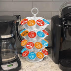 Coffee Pod Carousel Holder,Compatible with K-Cups Organizer Compatible with 36 Cup Pods,Spins 360-Degrees