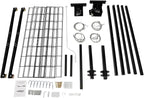 Ceiling Mount Garage Storage Rack, 4x4 Ft Overhead Lifting Storage Rack with 250 lbs Capacity, Adjustable Max Height 8 Ft with Crank Handle, Carbon Steel for Garage Warehouse Organization, Black