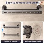 Concealed Suction Cup Shelf, No Drilling, Heavy Duty Wall-Mounted Organizer for Bathroom and Kitchen Storage(40cm)
