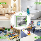 Glosen Medicine Cabinet with Key Wall Mounted Medication Lock Box 【 Green 15x 6.7 x 13 Inch】 Portable Storage Container Big Capacity