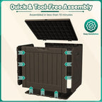 Devoko 40 Gallon Deck Box Outdoor Storage Box Waterproof for Patio, Large Outdoor Storage Bench Lockable for Outside (Deep Brown, 40 Gallon)