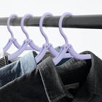 6PCS Portable Folding Clothes Hangers Clothes Drying Rack for Travel (Purple)