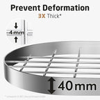 KES 34 Inch Heavy Duty Chrome Hanging Pot Rack Ceiling Mount, Oval Pot and Pan Hanging Rack, Pan Hanger for Kitchen Storage Organizer with 20 S Hooks (For 16" and 24" Ceiling Joist), KUR221S85-CH