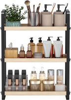 Bathroom Counter Organizer,Bathroom Countertop Organizer,Counter Shelf,Countertop Storage,Organization and Storage,Makeup Shelf,Sink Caddy(Burlywood 3 Tier)