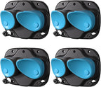 WDZREE Ski & Snowboard Wall Rack for Garage, Fits Any Ski or Board, Ski Wall Mount Garage Organization Holders, Damage-Free Storage Rack, Space-Saving Clamp Winter Gear Organizer, Blue (4 Pack)