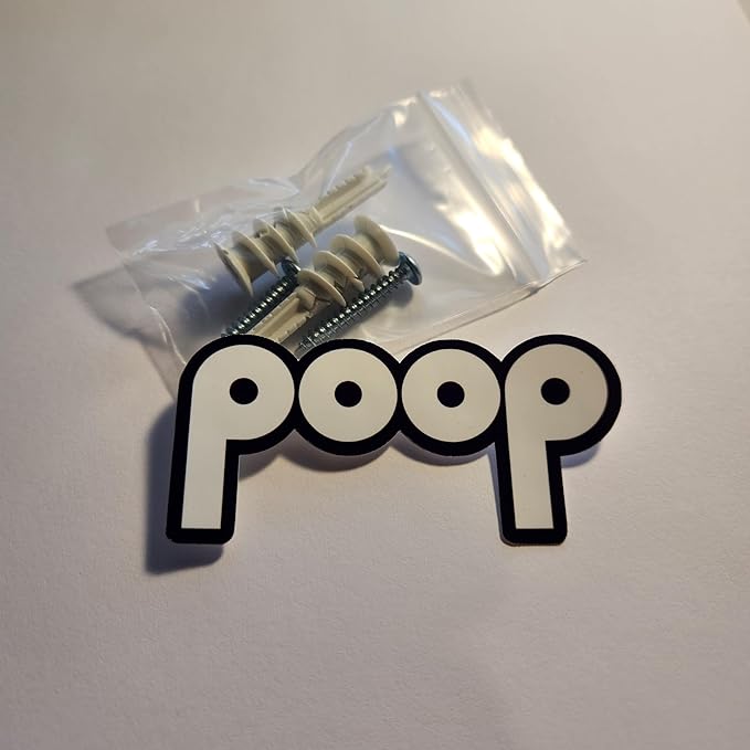 The Original Poop Toilet Paper Holder - Functional and Fun! Bathroom Wall Decor & Toilet Paper Shelf Storage Rack - Shorty P