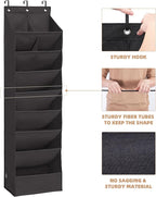 STORAGE MANIAC Over the Door Shoe Organizer Heavy-Duty Large Deep Pocket Hanging Shoe Organizer Shoe Rack Door Closet Shoe Organizer for Wall, Dorm & Narrow Door Storage Shoe Holder Black, 1 Pack