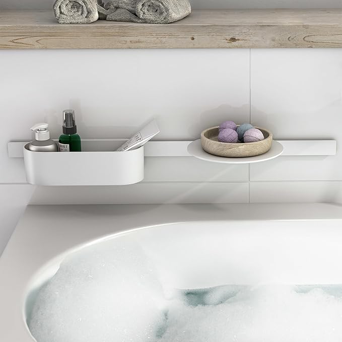 hansgrohe WallStoris Modern Shelf in Matte White, 27915700