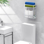 Meangood Shower Caddy, Silver Hanging Shower Caddy Organizer 10.4" x 4.5" x 22.04" Over Shower Head Big Capacity for Shampoo, Conditioner with Hooks for Razor/Sponge