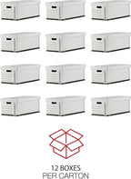 Universal 95220 Lift-Off Lid File Storage Box, Letter, Fiberboard, White, 12/Carton