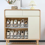30-Pack Shoe Slots Organizer for Closet, Adjustable Shoe Stacker & Space Saver, Clear Double Deck Shoe Storage for Small Spaces, Transparent