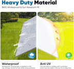 Quictent 10x20 ft Heavy Duty Car Canopy Galvanized Frame Carport Outdoor Party Tent Boat Shelter with 3 Reinforced Steel Cables - White