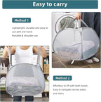 Collapsible Laundry Baskets, 90L Large Foldable Laundry Basket, Durable Mesh Pop Up Hampers for Laundry, Dirty Clothes Laundry Hamper for Bedroom, Bathroom, Dorm, Laundry Room, Travel or Camping Grey