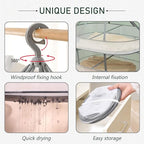 1 Tier Clothes Drying Rack Foldable, 31.5" Mesh Clothes Hanging Dryer, Space Saving Sweater Drying Rack, Laundry Rack,with Internal Fixation, for Clothes, Towels, Underwear, Indoor, Outdoor (2 Pcs)