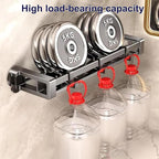 Concealed Suction Cup Shelf, No Drilling, Heavy Duty Wall-Mounted Organizer for Bathroom and Kitchen Storage(30cm)