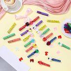 Kigeli 30 Pcs Spirit Clips Cheer Pins Cheerleader Gifts Clothes Pins for Backpacks Competition Glittered for Team Cheer Gifts Stuff Supplies Party Favors Accessories Bulk(Multicolor,Bow)