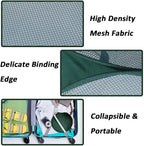 Pop Up Laundry Hamper, Reinforced Mesh Laundry Basket, Folding Clothes Storage Bin for Home, Dorm, Apartments, Travel (Green, Vertical)