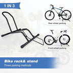 Bike Floor Stand for Mountain MTB & Road Bicycles 23c-4.0 inch Wide Tire 20-29 inch Tire Indoor Outdoor Bike Rack Bicycle Floor Stand Black