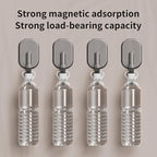 3-Pack Magnetic Hooks - No Drill Space Saving Hooks for Kitchen, Bathroom & Office, Heavy Duty Black Refrigerator Hooks for Towels & Keys