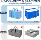 BALEINE 6-Pack Oversized Moving Bags with Reinforced Handles, Heavy-Duty Storage Tote for Clothes, Moving Supplies (Royal Blue, 6-Pack)