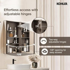 Kohler K-81144-DA1 Maxstow Frameless Surface Mount Bathroom Medicine Cabinet, 15" x 24", Dark Anodized Aluminum