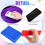 Hoteam 10 Pcs Flat Storage Organizer Tray Bin Letter Size Paper Tray for Classroom Plastic Stackable File Organizer for School Office Teacher Book Organization(Simple Color,16.14 x 11.81 x 1.38 Inch)