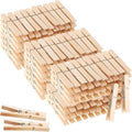 SenseYo 100 Pcs Wooden Clothespins Clips 4 Inch Large Wooden Clips for Hanging Clothes, Kitchen