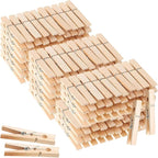 SenseYo 100 Pcs Wooden Clothespins Clips 4 Inch Large Wooden Clips for Hanging Clothes, Kitchen