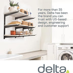 Delta Heavy Duty Lumber Storage Rack Cycle, Holds Up to 720 lbs - 3-Tier Wide Wood Storage Rack with Fully Adjustable Arms - Steel Construction Storage Solution for Garage, Basement & Pantry