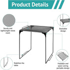 Locker Organizer Shelf Stackable Extra Locker Shelf for School Locker Organizer Storage Cabinet Accessories Suitable for School, Office, and Home use (2, Black)