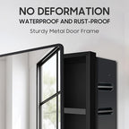 Bathroom Medicine Cabinet with Mirror, 17x27 inch Metal Black Recessed Medicine Cabinet with 3 Adjustable Metal Shelves, Rounded Rectangle Storage Cabinet
