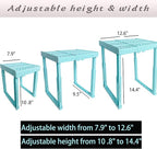 Adjustable Locker Shelf for School, Height and Width Adjustable Locker Organizer for Work, Stackable Locker Tools for Gym Lockers, Back to School Essentials, Mint Blue