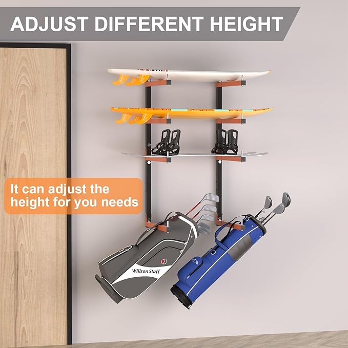 Lumber Storage Rack,Upgrade Folding Lumber Rack Wall Mount,Heavy Duty Metal 4 Level 32 Inch Wood Storage Rack for Garage Storage Organization