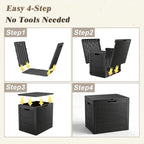 35 Gallon Outdoor Storage Box Waterproof,Deck Boxes Outdoor Waterproof,Resin Deck Box Delivery Boxes for Outside for Package Delivery,Patio Cushions,Gardening Tools,UV Resistant