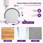 Giantex 6 Storage Drawer Cart Rolling Organizer Cart for Tools Scrapbook Paper Home Office School Multipurpose Mobile Utility Cart, Purple Gradient
