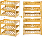 TOPZEA Soda Can Rack Organizer for Pantry, 3 Tier Bamboo Stackable Can Goods Storage Dispenser Shelf Canned Food Holder Stand for Kitchen Coutertop, Cabinet, Hold up to 36 Cans