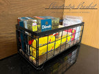 Metal Wire Storage Basket Bin for Toilet Paper, Coffee Pod cups, Towel, Shampoo, Toilet Tank Tray Decor Box, Kitchen basket for Countertop Cabinet, Bathroom Organizer- Black